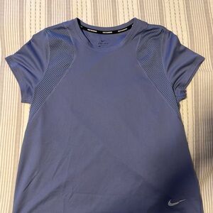 Nike Women's Dri-FIT Short-Sleeve Running Top in Periwinkle